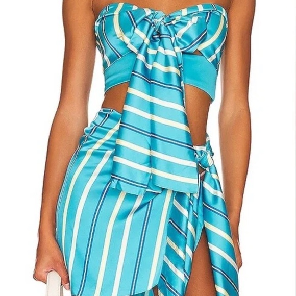 Atoir Tied Up Top & Skirt Set in Bahamas Stripe - Size Small - Picture 1 of 1